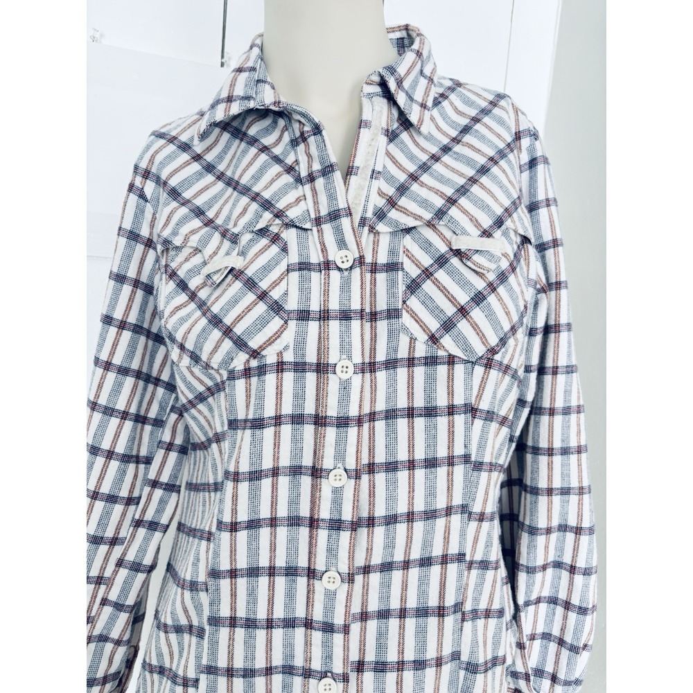 Vintage Columbia Sportswear Flannel Shirt Womens Medium Rare Pockets